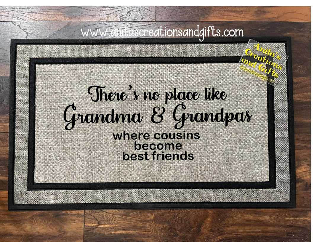 Door Mat - There's no place like Grandma & Grandpa's