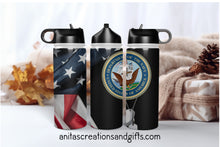 Load image into Gallery viewer, U. S. Navy tumbler or water bottle