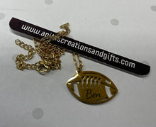 Load image into Gallery viewer, Personalized Football Necklace