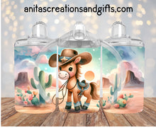 Load image into Gallery viewer, Kiddy Cowboy kid sippy/tumbler
