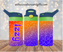 Load image into Gallery viewer, Outer space in colorful neon Insulated Water Bottle