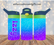 Load image into Gallery viewer, Outer space in colorful neon Insulated Water Bottle