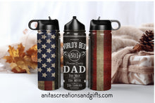 Load image into Gallery viewer, World's Best Dad tumbler or water bottle