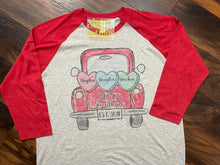 Load image into Gallery viewer, Valentine Truck Design - 3/4 sleeve Unisex Shirt