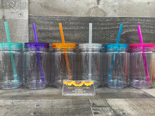Load image into Gallery viewer, Acrylic Mason Jar Style Tumblers