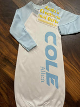 Load image into Gallery viewer, Baby Raglan Gown with fold over mittens