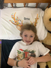 Load image into Gallery viewer, Pillowcase - Reindeer personalized