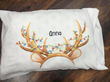 Load image into Gallery viewer, Pillowcase - Reindeer personalized
