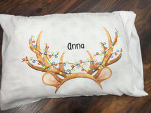 Load image into Gallery viewer, Pillowcase - Reindeer personalized