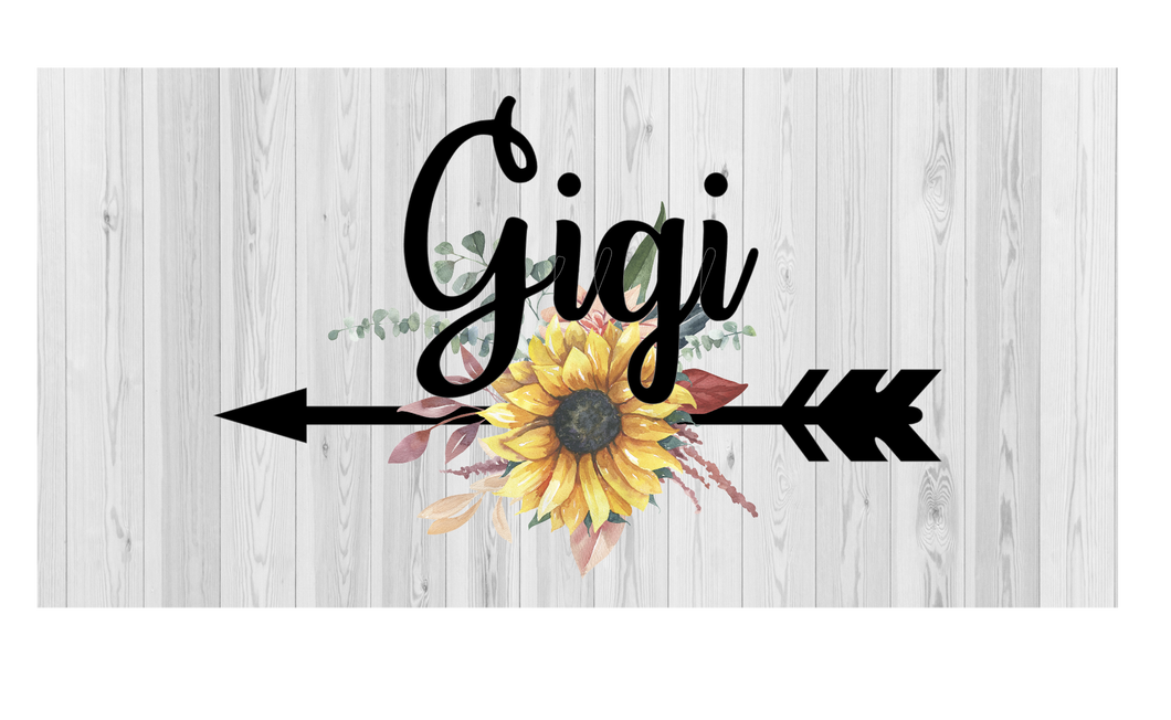 License Plate - Personalized Sunflower with arrow