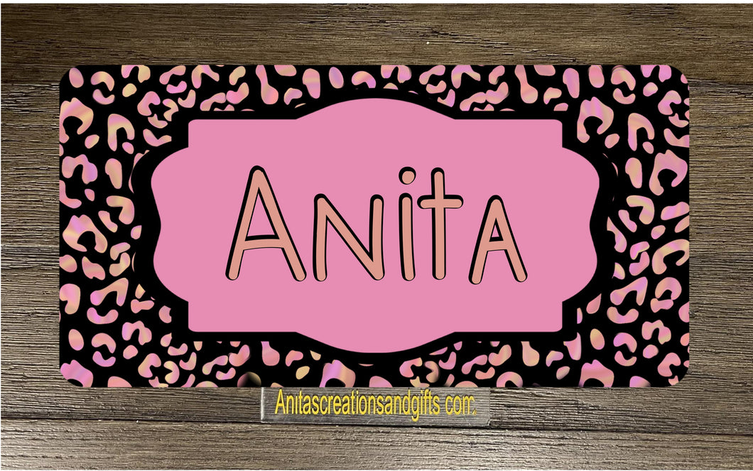 Personalize License Plate Pink