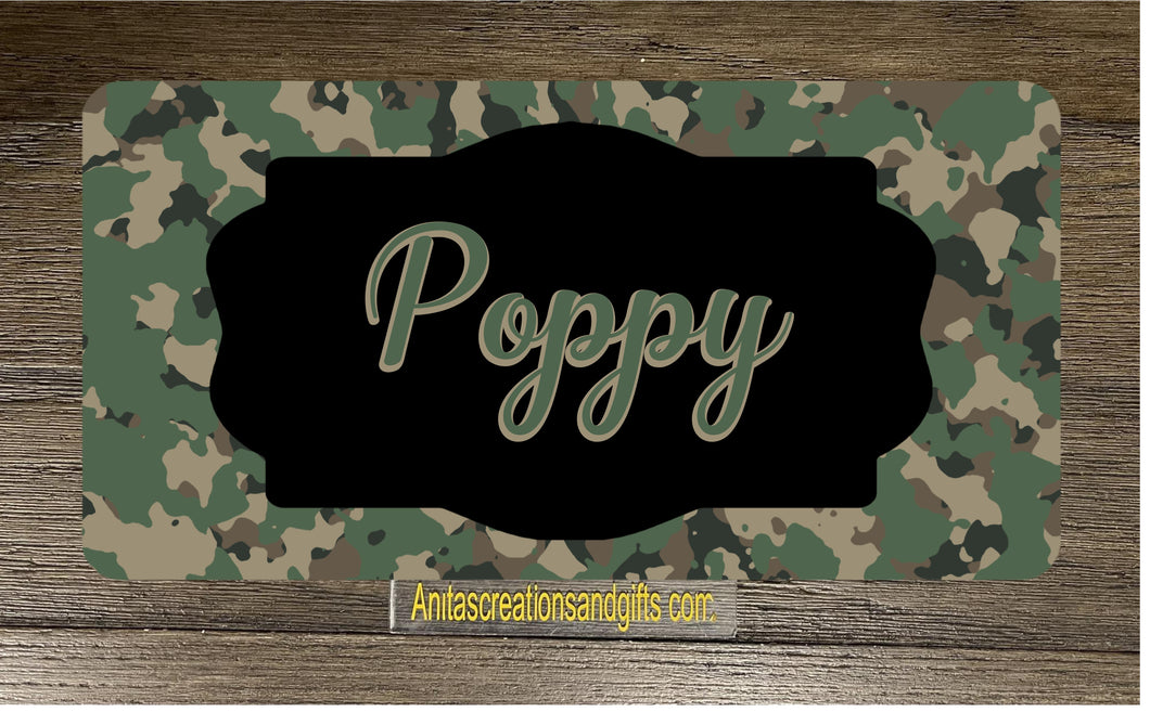 Camo Personalized License Plate