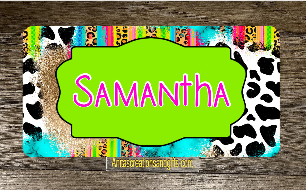 Colorful Personalized License Plate