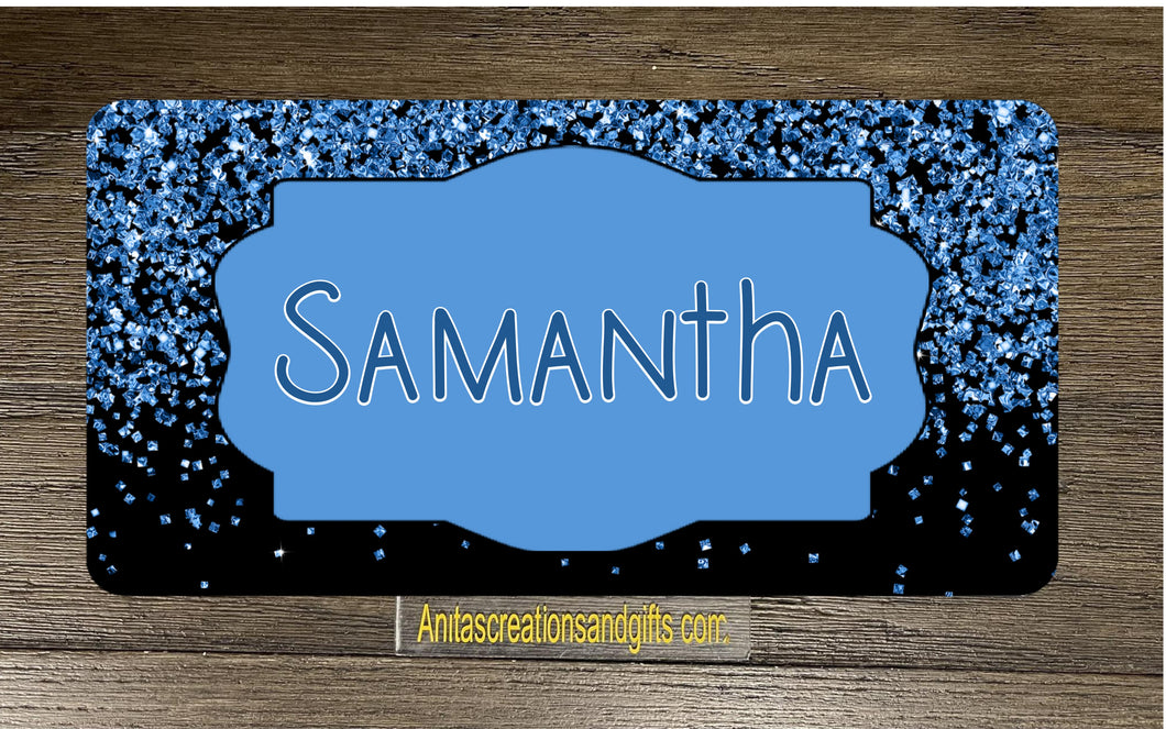 Shades of Blue License Plate