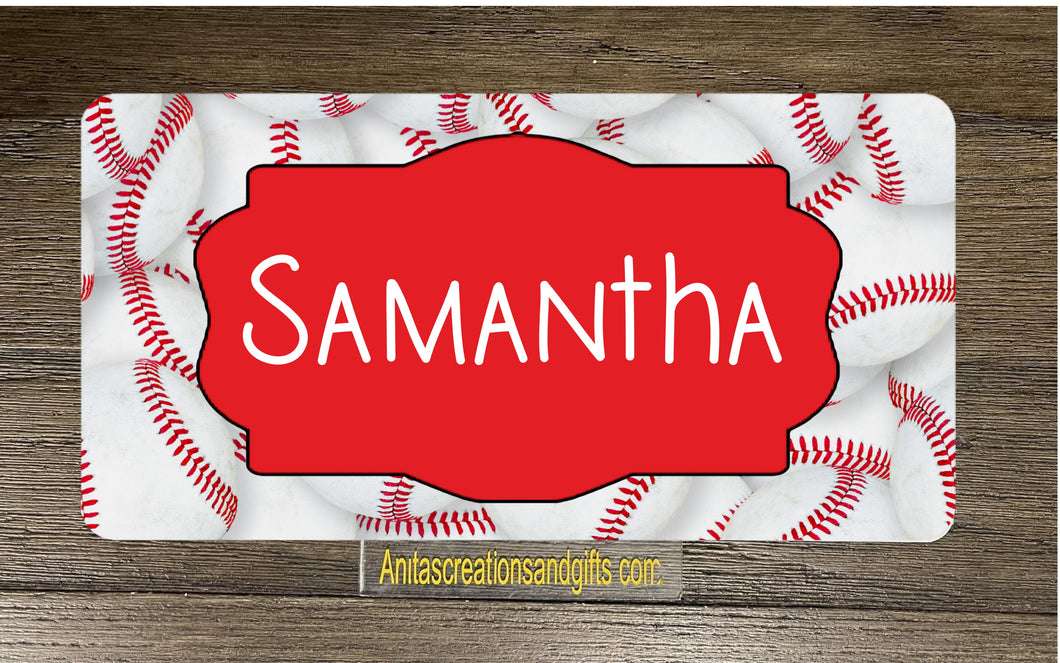 Personalize Baseball License Plate