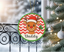 Load image into Gallery viewer, Reindeer Family Individual Personalize Ornaments
