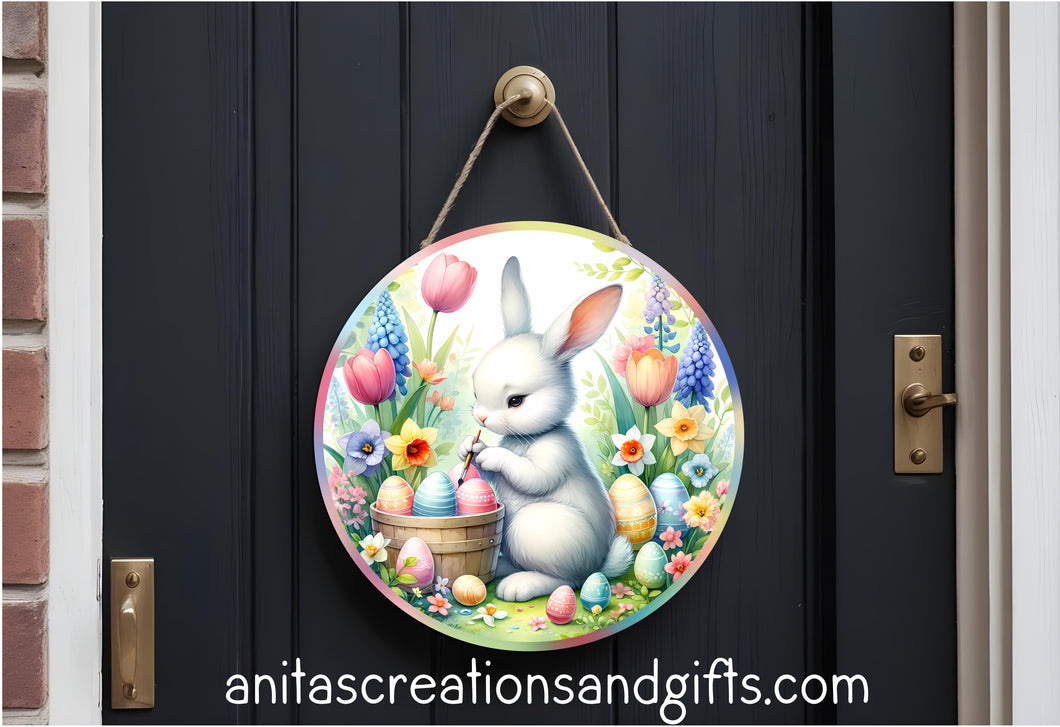 Easter Bunny door round