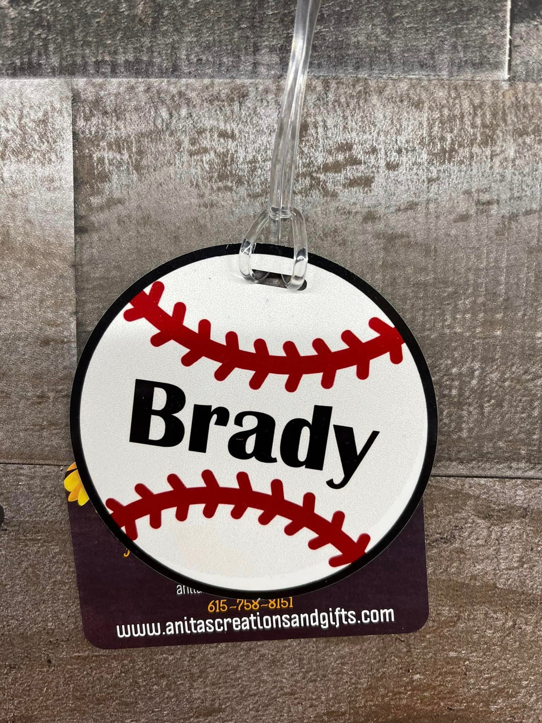 Baseball Bag Tag