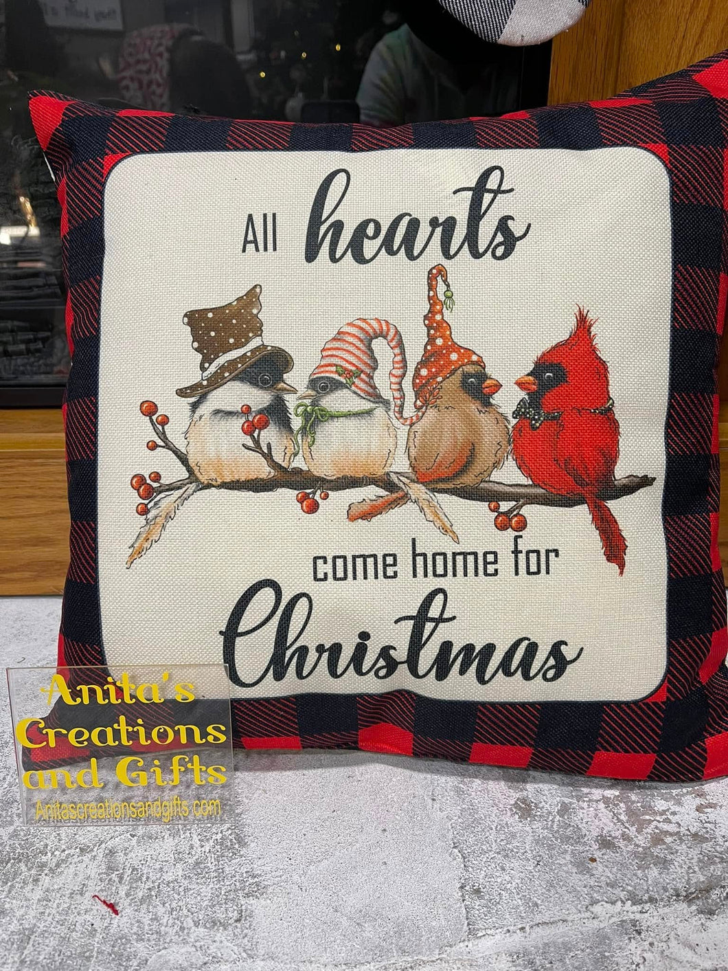 All hearts come home for Christmas pillow cover