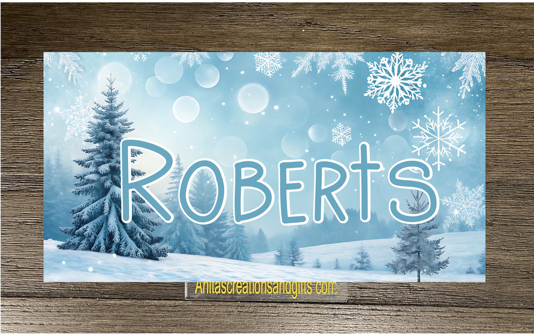 Snow Scene Personalized license plate