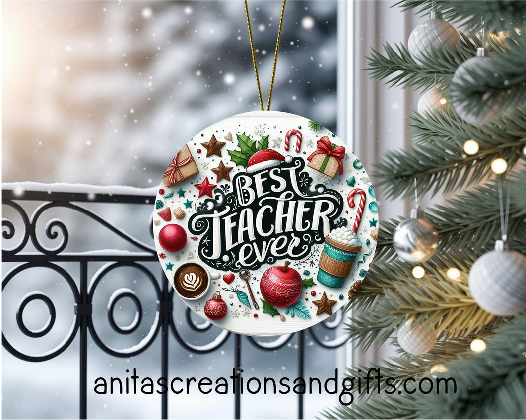 Best Teacher Ever Ornament