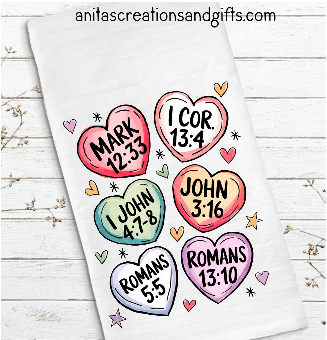 Valentine Bible verse Waffle towel