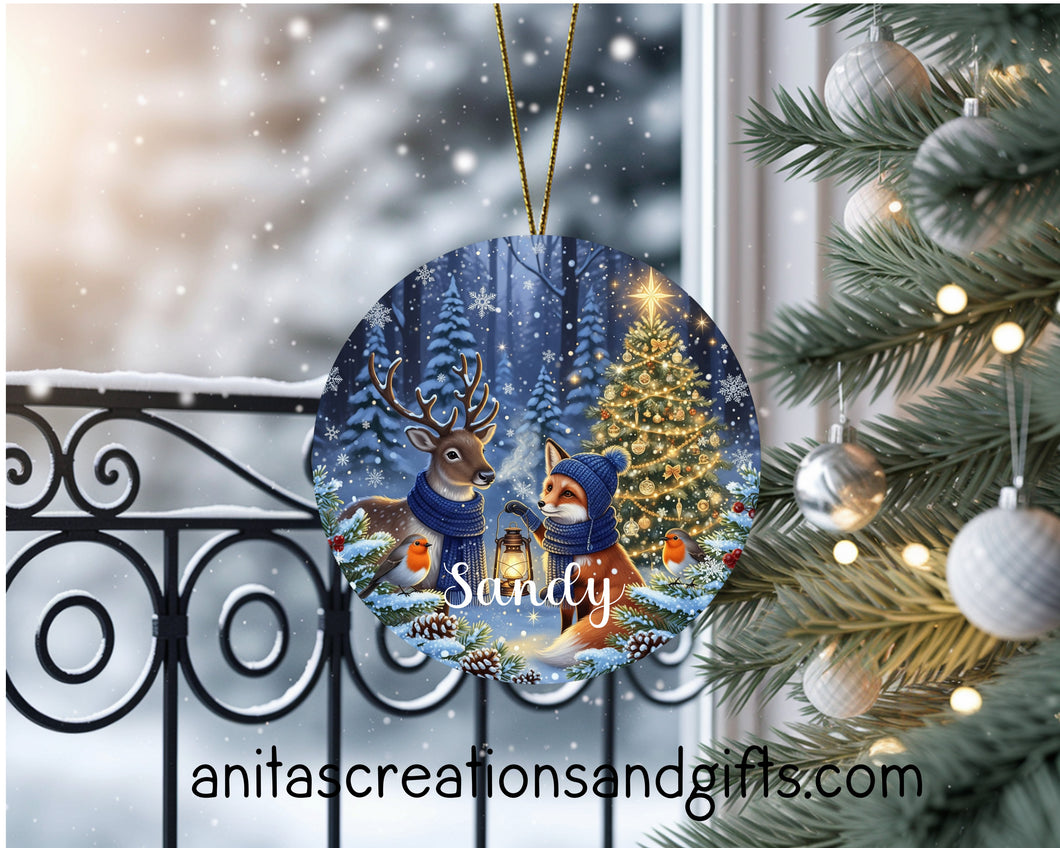 Woodland Personalize Ornament