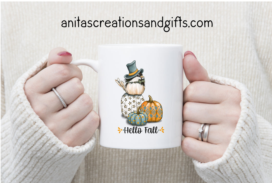 Hello Fall coffee cup