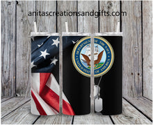 Load image into Gallery viewer, U. S. Navy tumbler or water bottle
