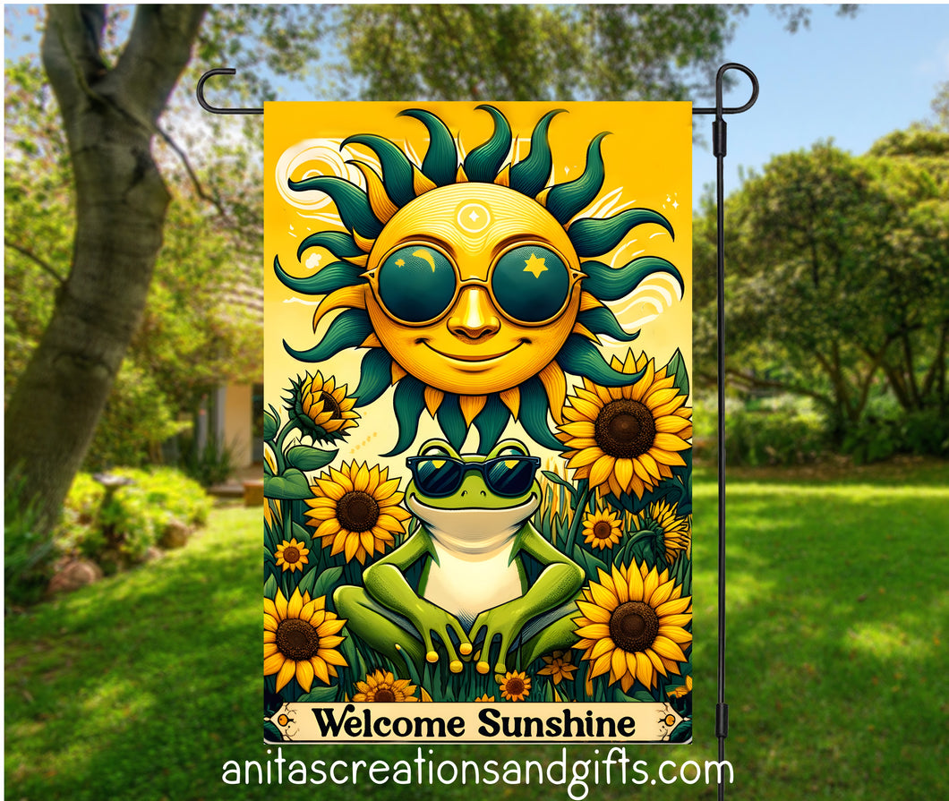 Welcome Sunshine Garden Flag