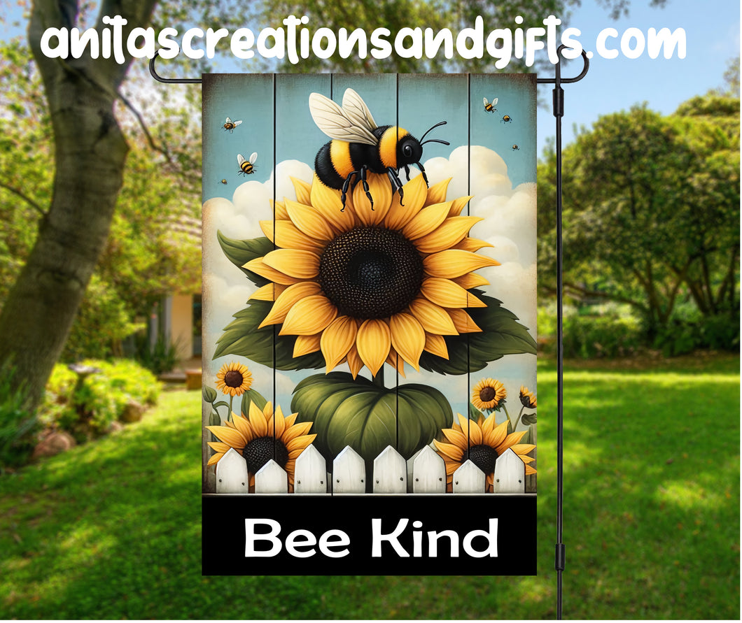 Bee Kind Garden Flag