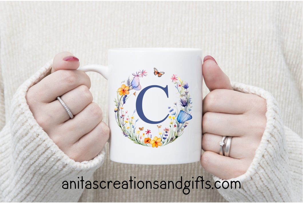 Your Initial with wreath