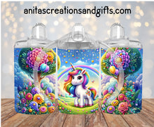 Load image into Gallery viewer, Colorful Unicorn kid sippy/tumbler
