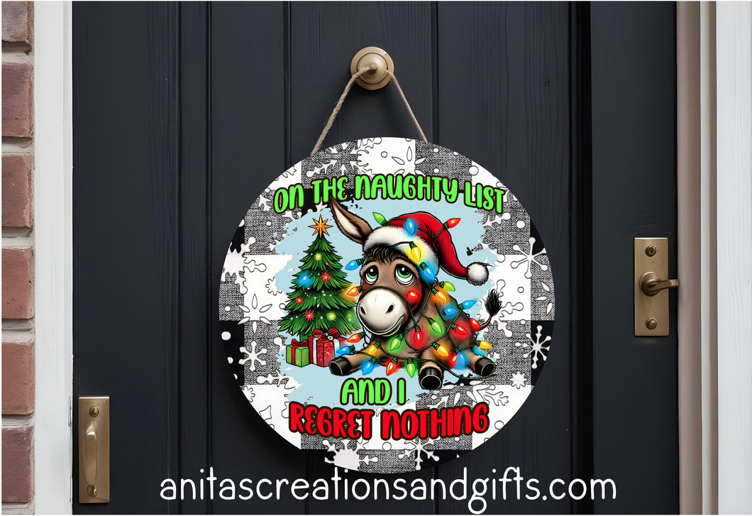 Naught List Donkey Door Round