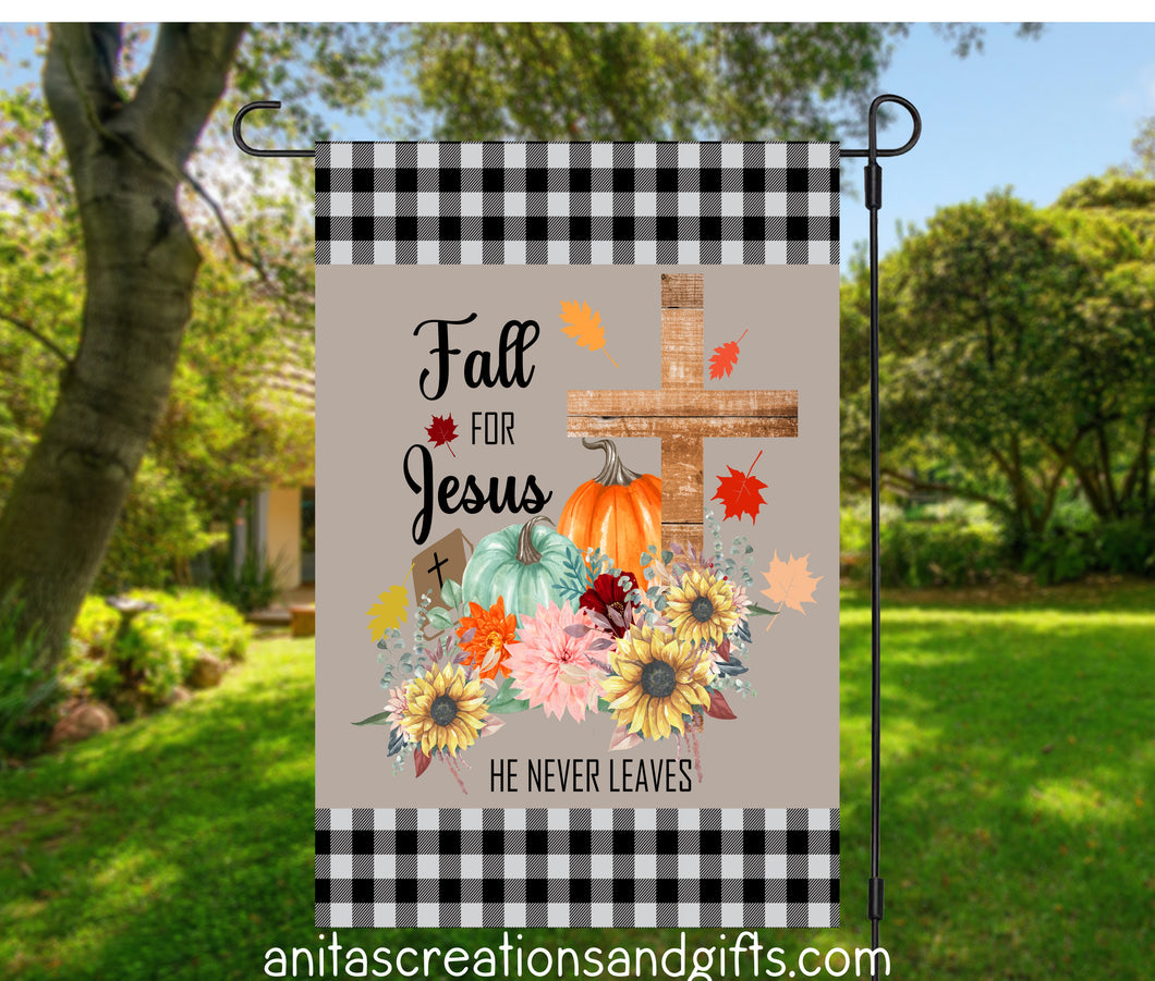 Fall for Jesus Garden Flag