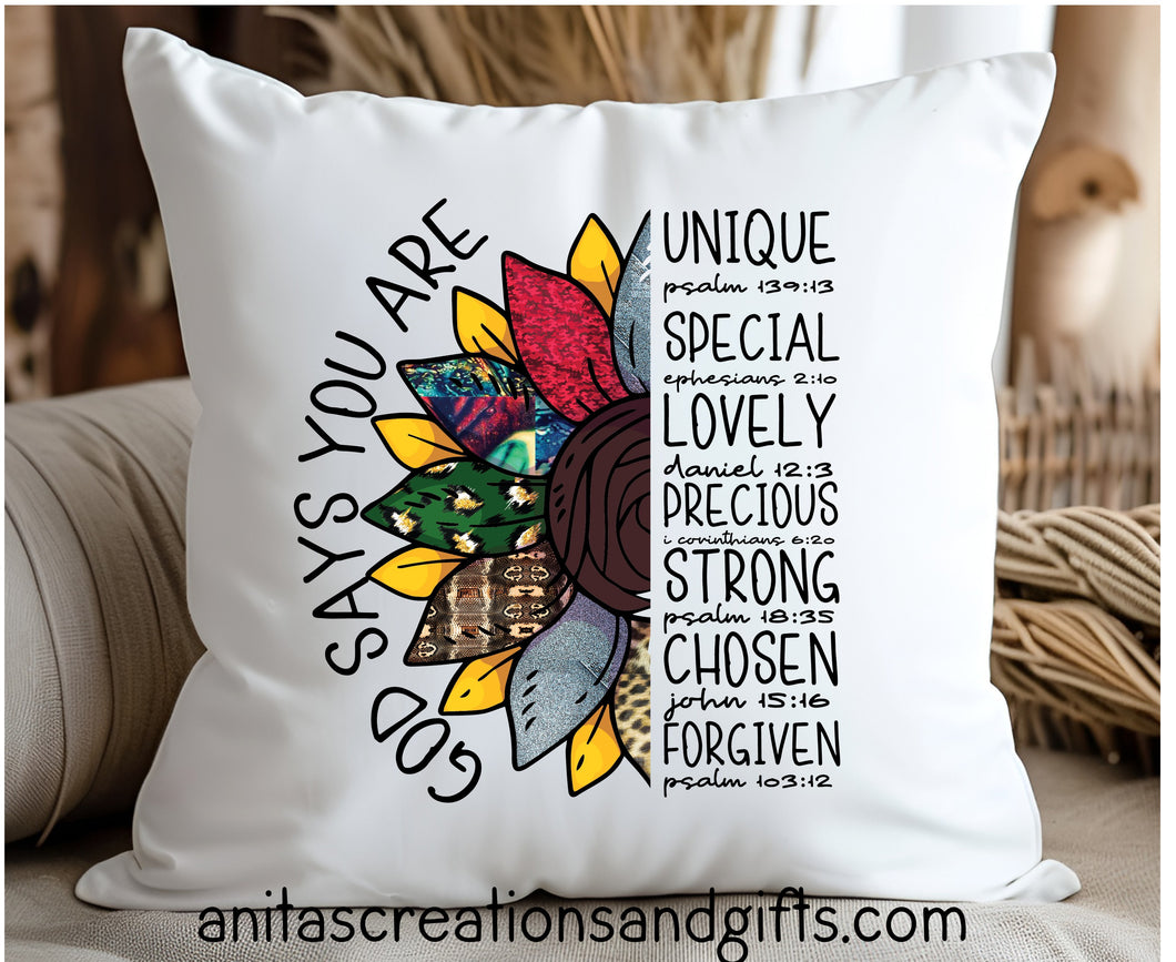 God Says You Are Pillow Cover