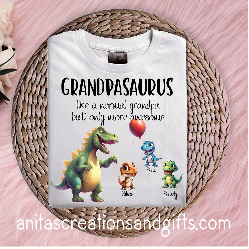 Grandpasaurus - personalize with kids names