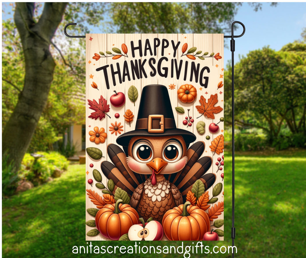 Happy Thanksgiving Garden Flag