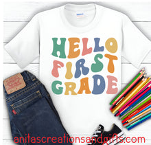 Load image into Gallery viewer, Hello School - personalize with your grade level Kindergarten - 3rd grade
