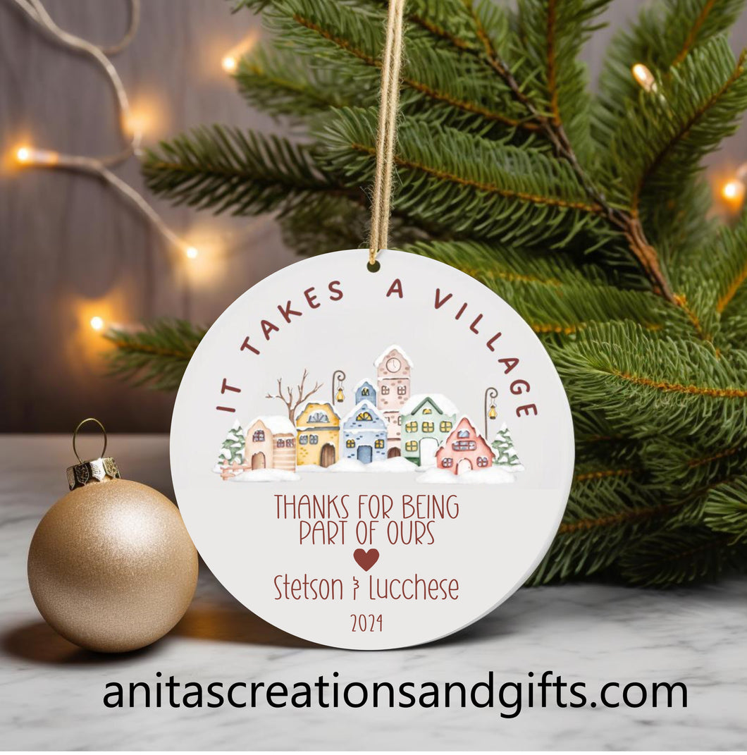 It takes a Village Ornament