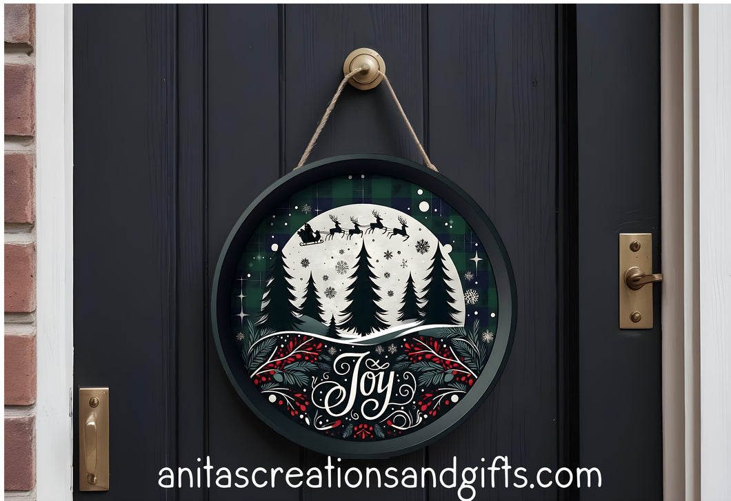 Spread Joy this Christmas Door Round