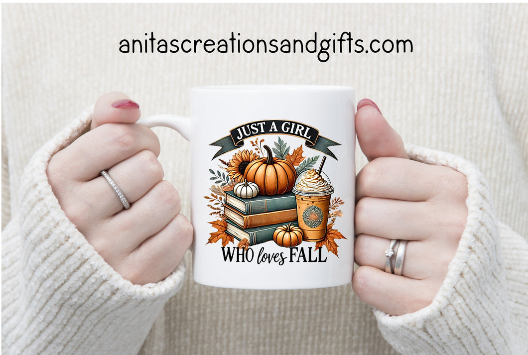 Just a girl who loves fall #2 coffee cup