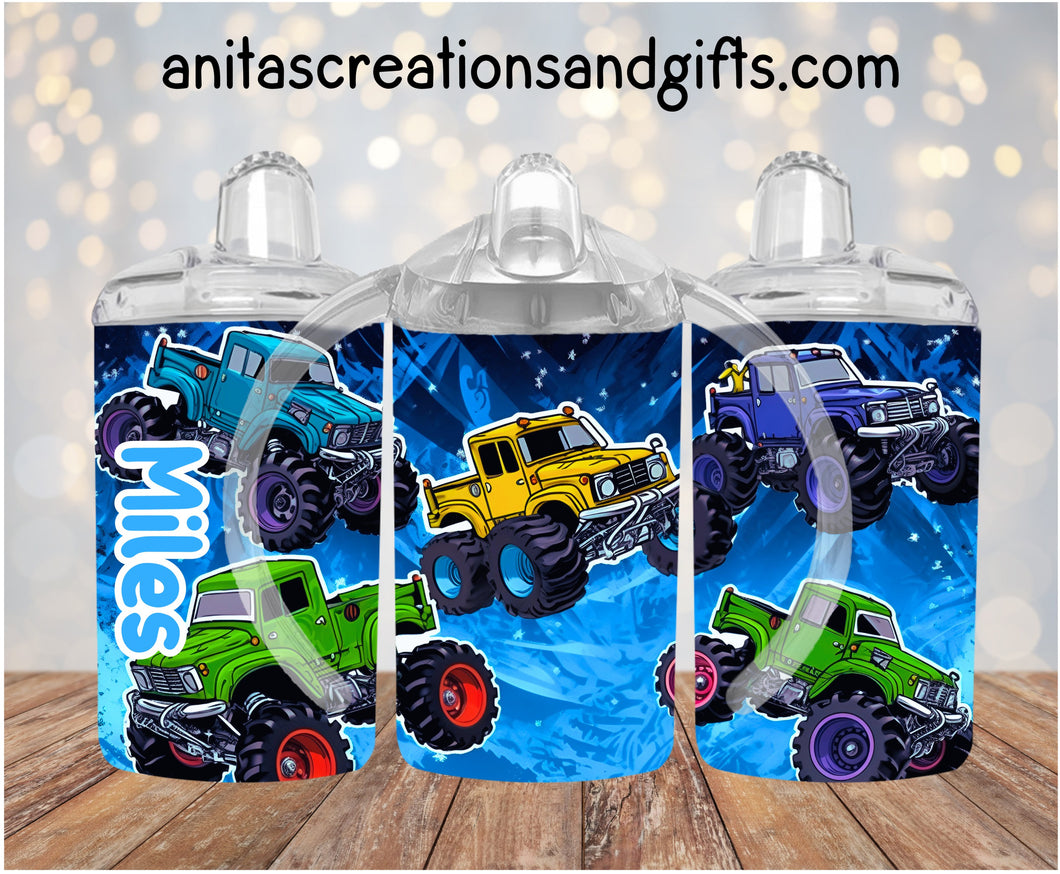 Trucks on the Go kids sippy/tumbler