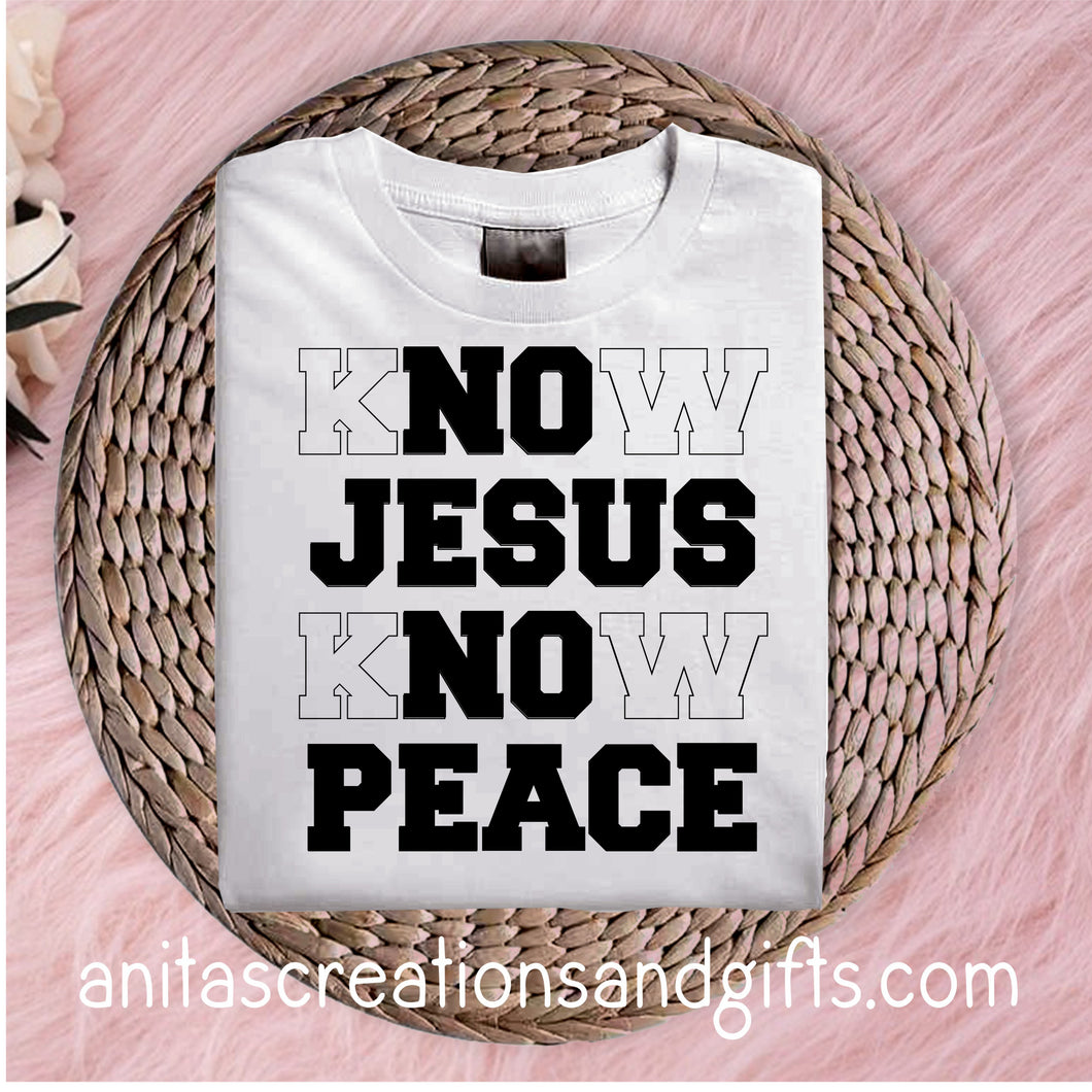 Know Jesus or no peace