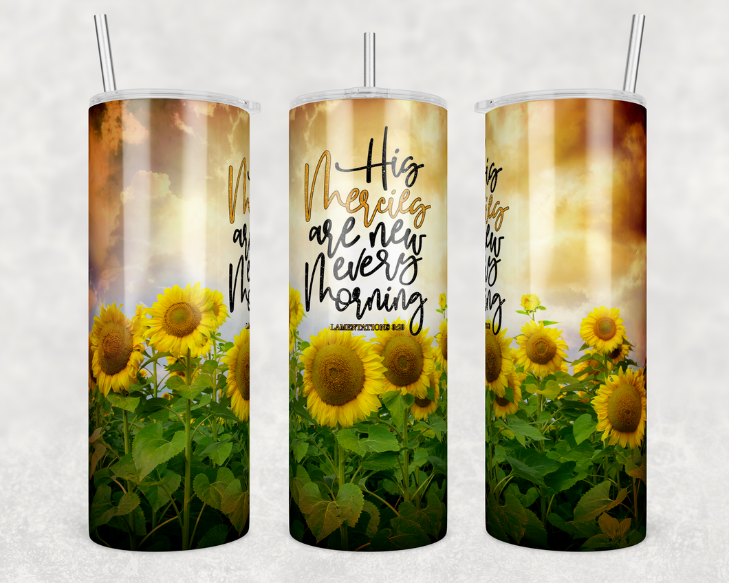 His Mercies are new every morning Sunflower design