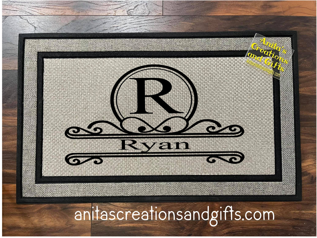 Doormat Monogram with your name and initial