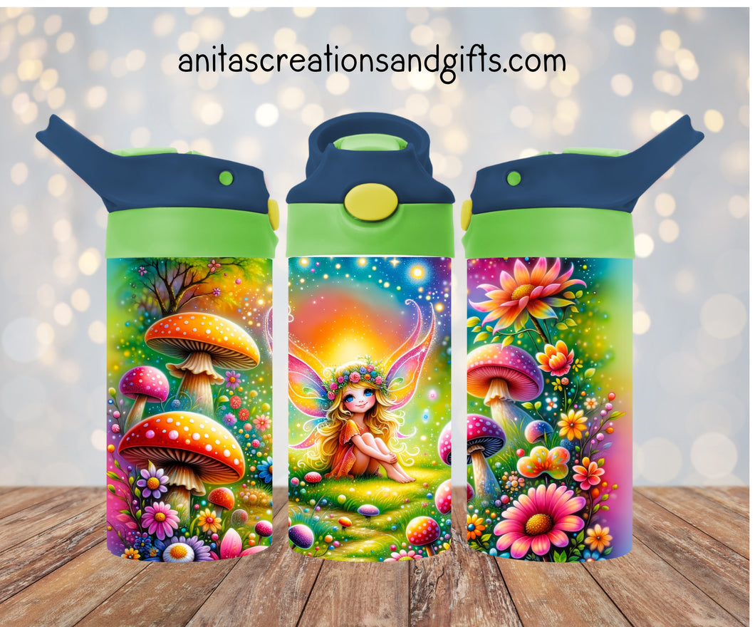 Mushrooms and Fairies Insulated Water Bottle