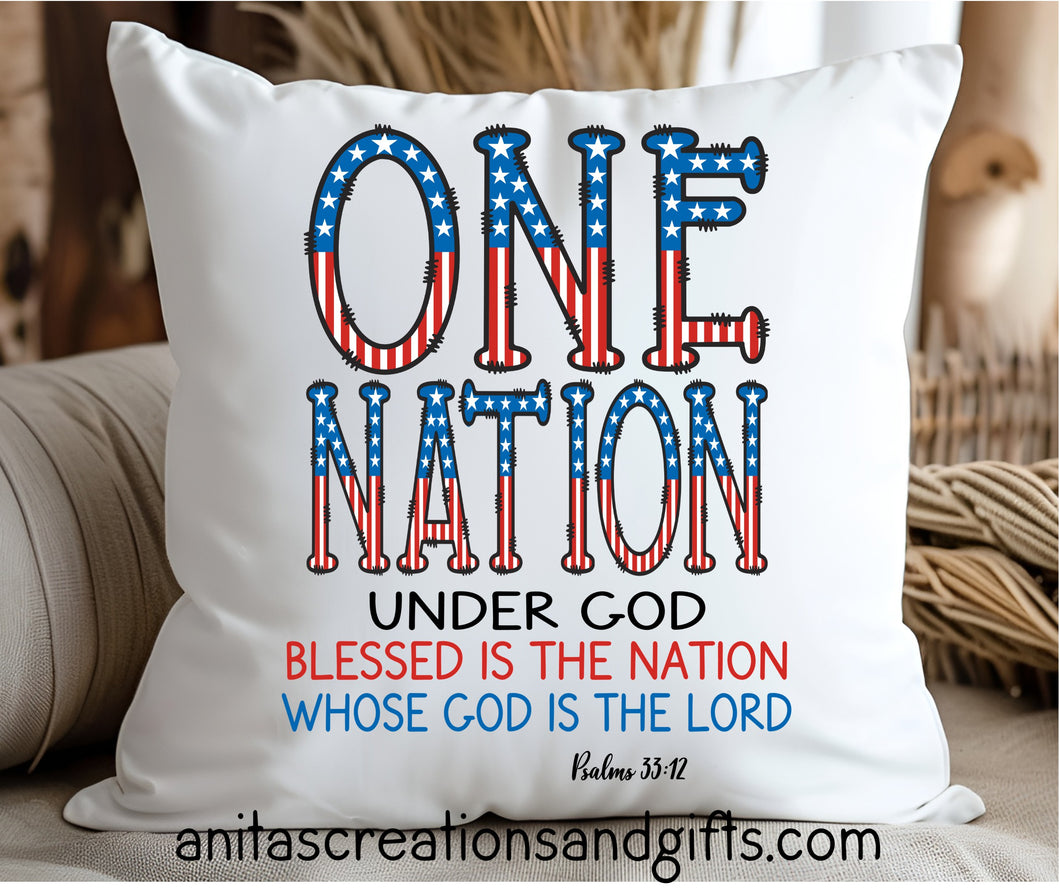 One Nation Under God Pillow Cover