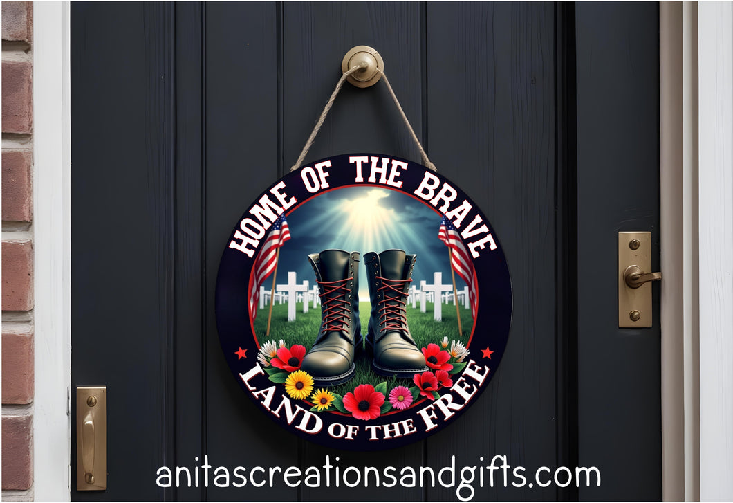 Home of the Brave Door Round