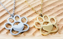 Load image into Gallery viewer, Personalized Paw Necklace
